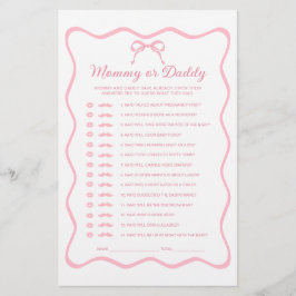 Lámina Juego de Adivina Quién para Baby Shower con Lazo C