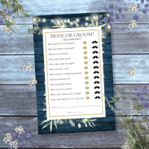 Juego de Adivina Quién Rústico para Despedida de S