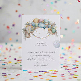 Lámina Juego de adivinación de Baby Shower con globo de a