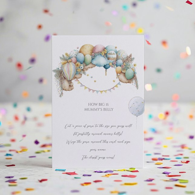 Lámina Juego de adivinación de Baby Shower con globo de a (Subido por el creador)