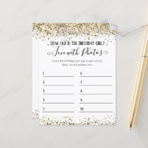 Lámina Juego de adivinación de la edad de la foto del par