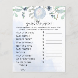 Lámina Juego de adivinación de precios de invierno