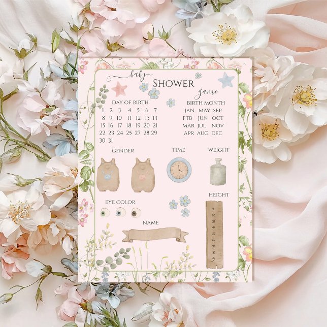 Lámina Juego de adivinaciones para Baby Shower de la seri (Subido por el creador)