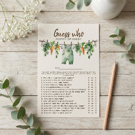 Lámina Juego de adivinanza de bebé de ducha de bebé criad