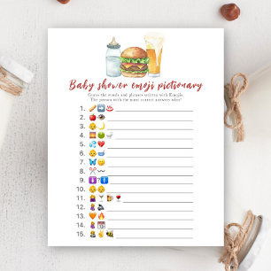 Lámina Juego de adivinanza de imágenes con emojis para ba