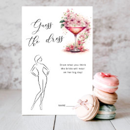 Lámina Juego de adivinanza de vestido de novia floral ros
