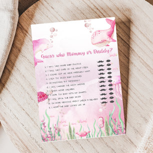 Lámina Juego de adivinanza para baby shower 'Rosa bajo el