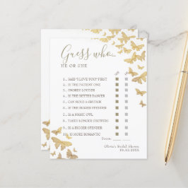 Lámina Juego de adivinanza para la despedida de soltera M