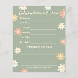 Lámina Juego de adivinanzas de Baby Shower de verano de p