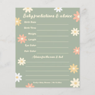 Lámina Juego de adivinanzas de Baby Shower de verano de p