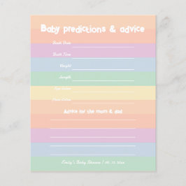 Lámina Juego de adivinanzas de Baby Shower neutro en géne