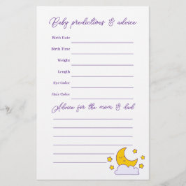 Lámina Juego de adivinanzas de Baby Shower Over the Moon