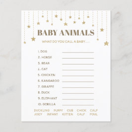 Lámina Juego de animales de bebé de la ducha de la estrel