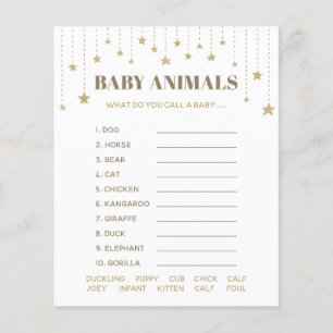 Lámina Juego de animales de bebé de la ducha de la estrel