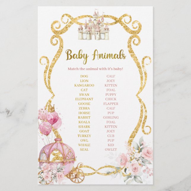 Lámina Juego de animales de bebé de transporte rosado Roy (Anverso)