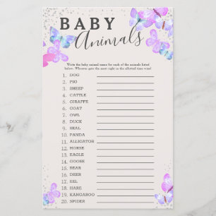 Lámina Juego de animales para bebés de Baby Shower Skies 
