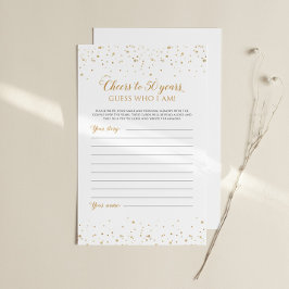 Lámina Juego de aniversario Invitado Quién Soy - GAC37d