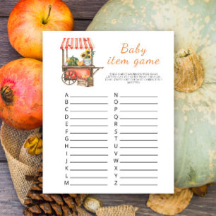 Lámina Juego de artículo de bebé calabaza. Juego de baby