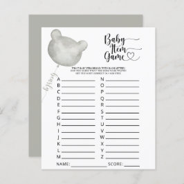 Lámina Juego de artículos para bebé. Juego de baby shower