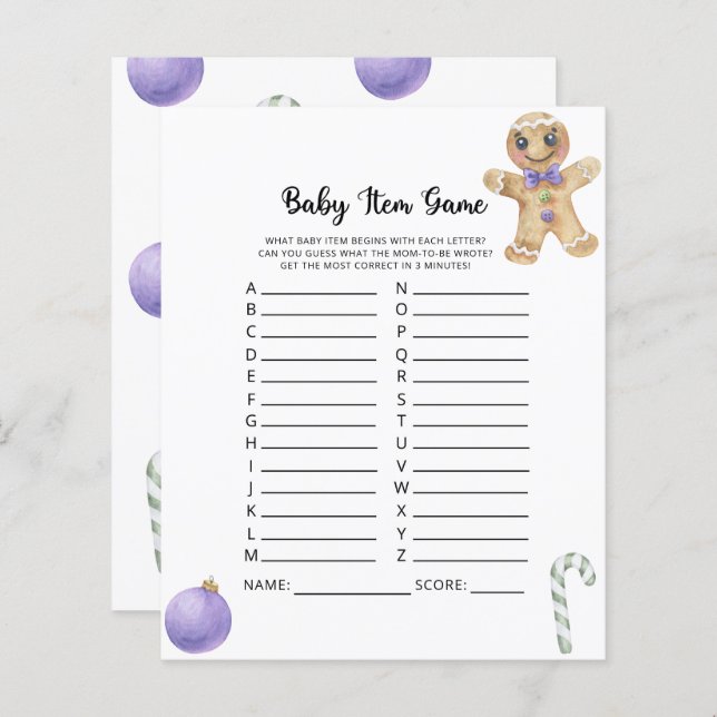 Lámina Juego de artículos para bebés de invierno de Cooki (Anverso / Reverso)