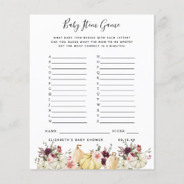 Lámina Juego de artículos para bebés | Juego Baby Shower