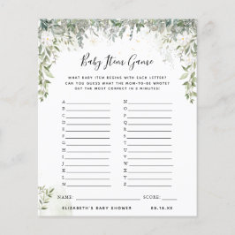 Lámina Juego de artículos para bebés | Juego Baby Shower