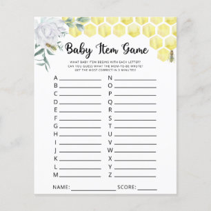 Lámina Juego de artículos para bebés. Juego Baby Shower