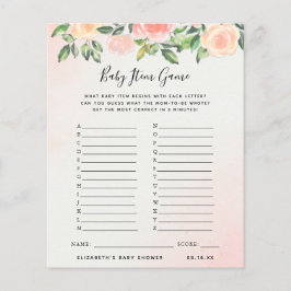 Lámina Juego de artículos para bebés | Juego Baby Shower