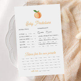Lámina Juego de asesoramiento y predicción de Baby Shower