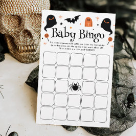 Lámina Juego de Baby Shower Baby Bingo Halloween