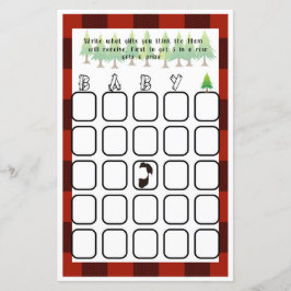 Lámina Juego de Baby Shower Baby Bingo Little Lumberjack
