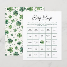 Lámina Juego de Baby Shower Baby Bingo St. Patrick's Day
