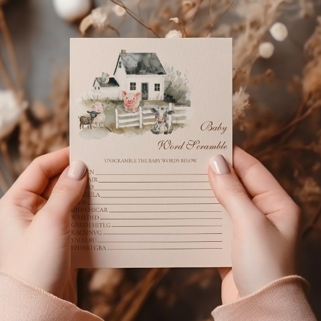 Lámina Juego de Baby Shower Baby Word Scramble (Subido por el creador)