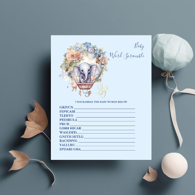 Lámina Juego de Baby Shower Baby Word Scramble (Subido por el creador)