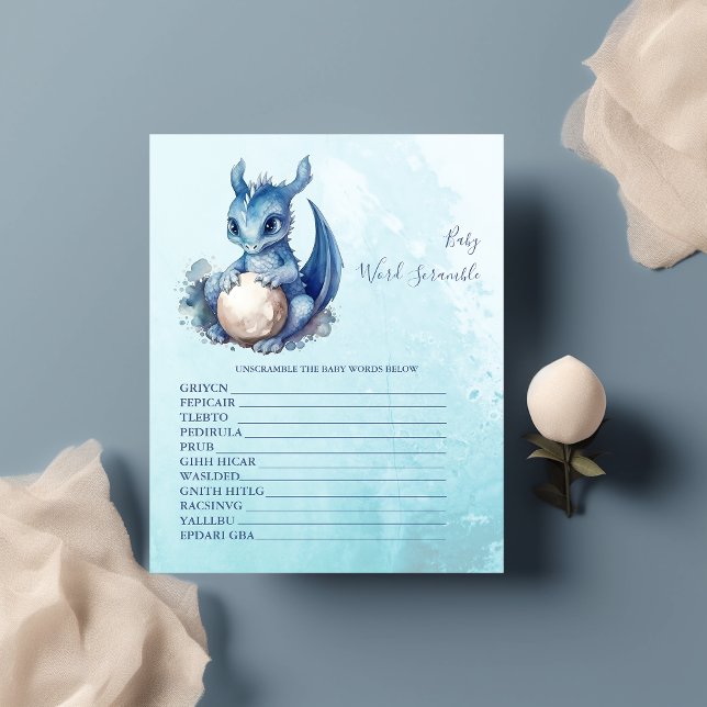 Lámina Juego de Baby Shower Baby Word Scramble (Subido por el creador)