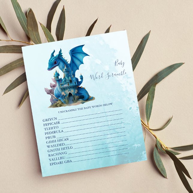 Lámina Juego de Baby Shower Baby Word Scramble (Subido por el creador)