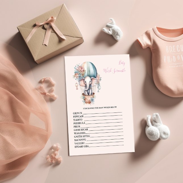 Lámina Juego de Baby Shower Baby Word Scramble (Subido por el creador)