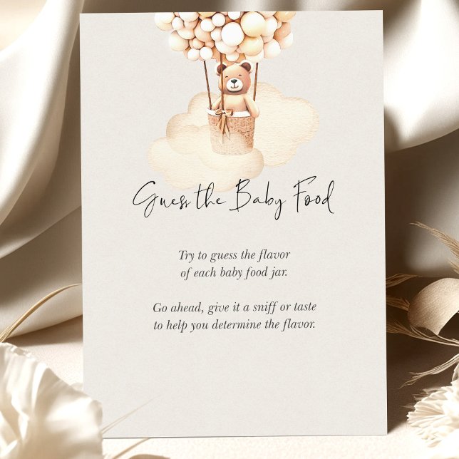 Lámina Juego de Baby Shower Bear Adivinar Comida para Beb (Subido por el creador)