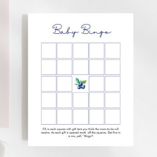 Lámina Juego de Baby Shower Blueberry Baby Bingo