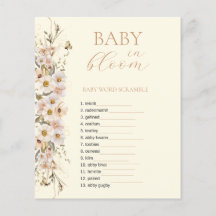 Juego de Baby Shower Boho Neutral para Bebé en Flo