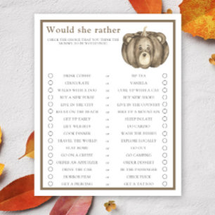 Lámina Juego de Baby Shower: Calabaza de otoño / ¿Qué pre