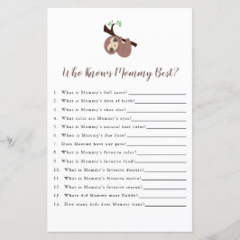 Lámina Juego de Baby Shower con espuma suave que conoce a