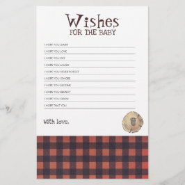 Lámina Juego de Baby Shower con temas de Bear Foot Print 