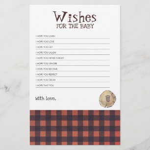 Lámina Juego de Baby Shower con temas de Bear Foot Print 