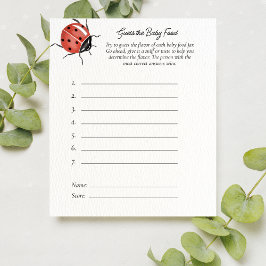 Lámina Juego de Baby Shower Cuadybug Adivina comida para