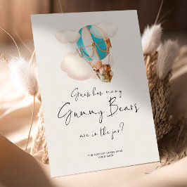 Lámina Juego de Baby Shower - ¿Cuántos osos de goma?