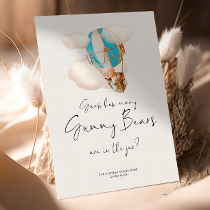 Lámina Juego de Baby Shower - ¿Cuántos osos de goma?