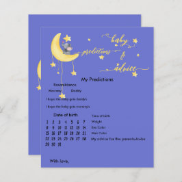 Lámina Juego de Baby Shower Cute Elefante y Pequeña Marip