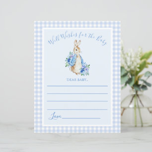 Lámina Juego de Baby Shower Cute Peter Rabbit Blue