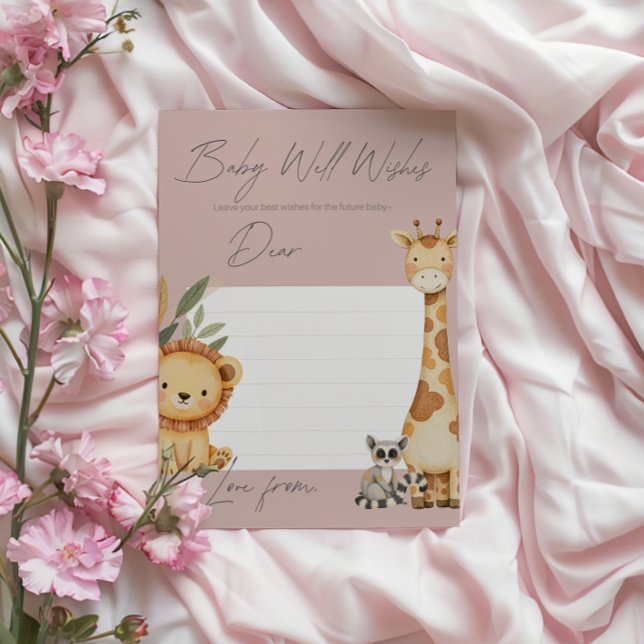 Lámina Juego de Baby Shower de animales de safari tropica (Subido por el creador)